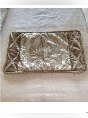 DIAN AUSTINElegant Beige and Cream Decorative king Pillow Sham